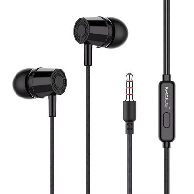 Kratos E02 Black Wired Earphones