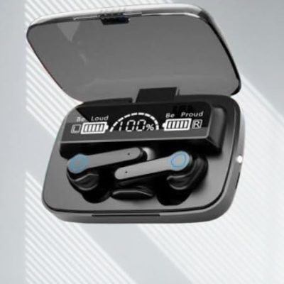 M19 Wireless Earbuds, Black, with LED