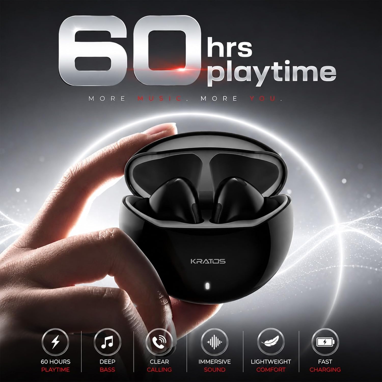 Kratos TW02 Wireless Earbuds - Image 2