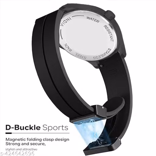 Chronograph Analogue Silicone Magnetic Strap Date Function watch for Men - Image 2