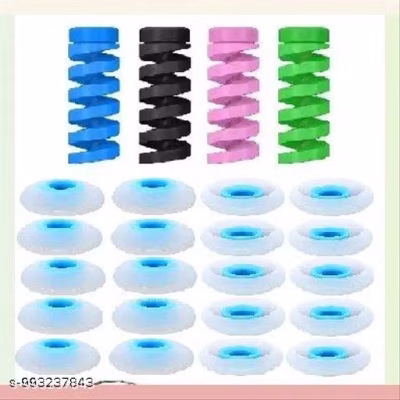 Hybrid Silicone Tips 10 PCS – Medium Size with Free 4 Cable Protector