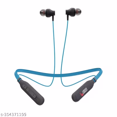Ubon BT-5250 Bluetooth Earphone with Mic, Bass Factory 2.0, in-Ear Wireless Neckband with Upto 16 Hours Playtime, Magnetic Earbuds, Fast Charging, v5.0 Bluetooth Headset (Blue)