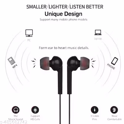 Wired Earphones with Premium Audio Clarity – Ideal for Study & Work