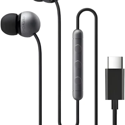 Qvee Earphone Dual Magnet Type-c Wired Black Wired Headset (Black, In the Ear)
