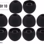 10 Pieces (5 Pairs) Replacement Earbud Ear Tips Earphone